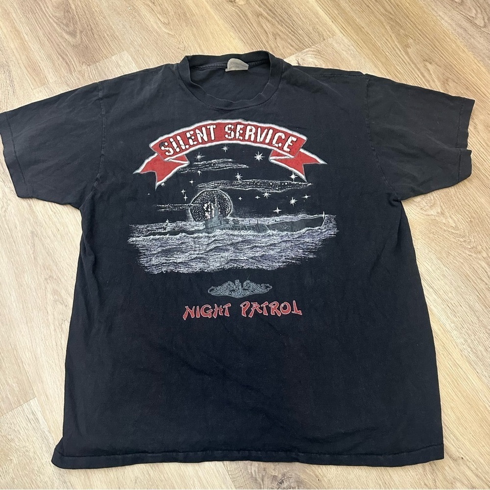 Silent Service Black Graphic T-Shirt